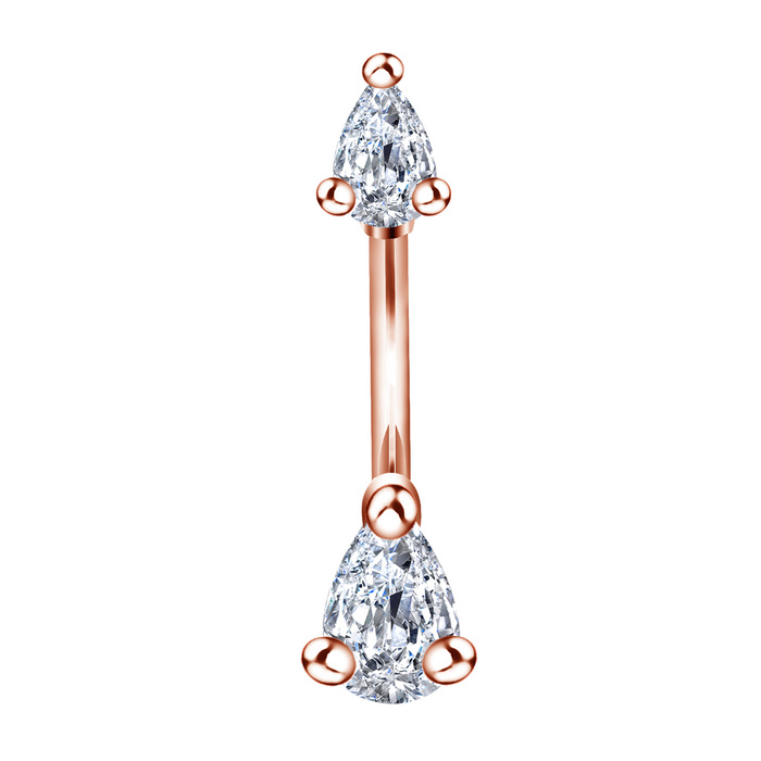 Navelpiercing CZ  - 3