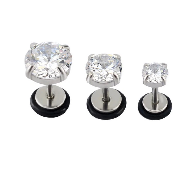  Piercing  Örhänge 1st CZ Plugs  - 4