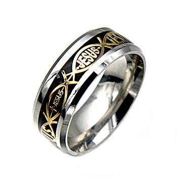 Stainless Steel Ring Gold Plated 