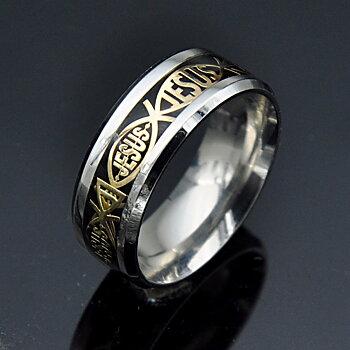 Stainless Steel Ring Gold Plated 