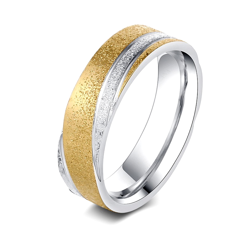 Stainless Steel Ring gold plated