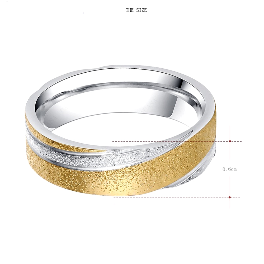 Stainless Steel Ring gold plated - 2