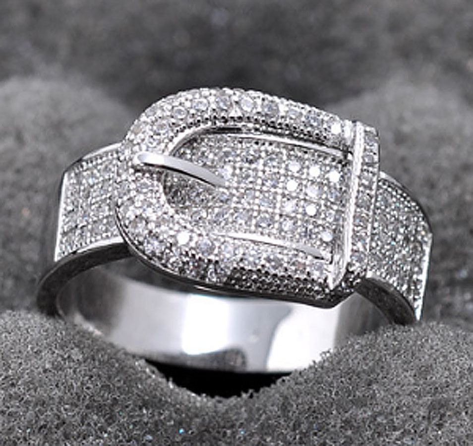Silver FILLED RING White Sapphire - 7