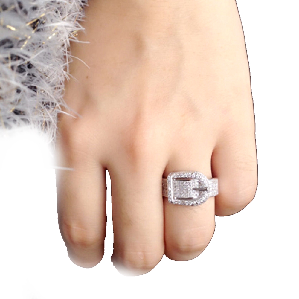Silver FILLED RING White Sapphire - 5