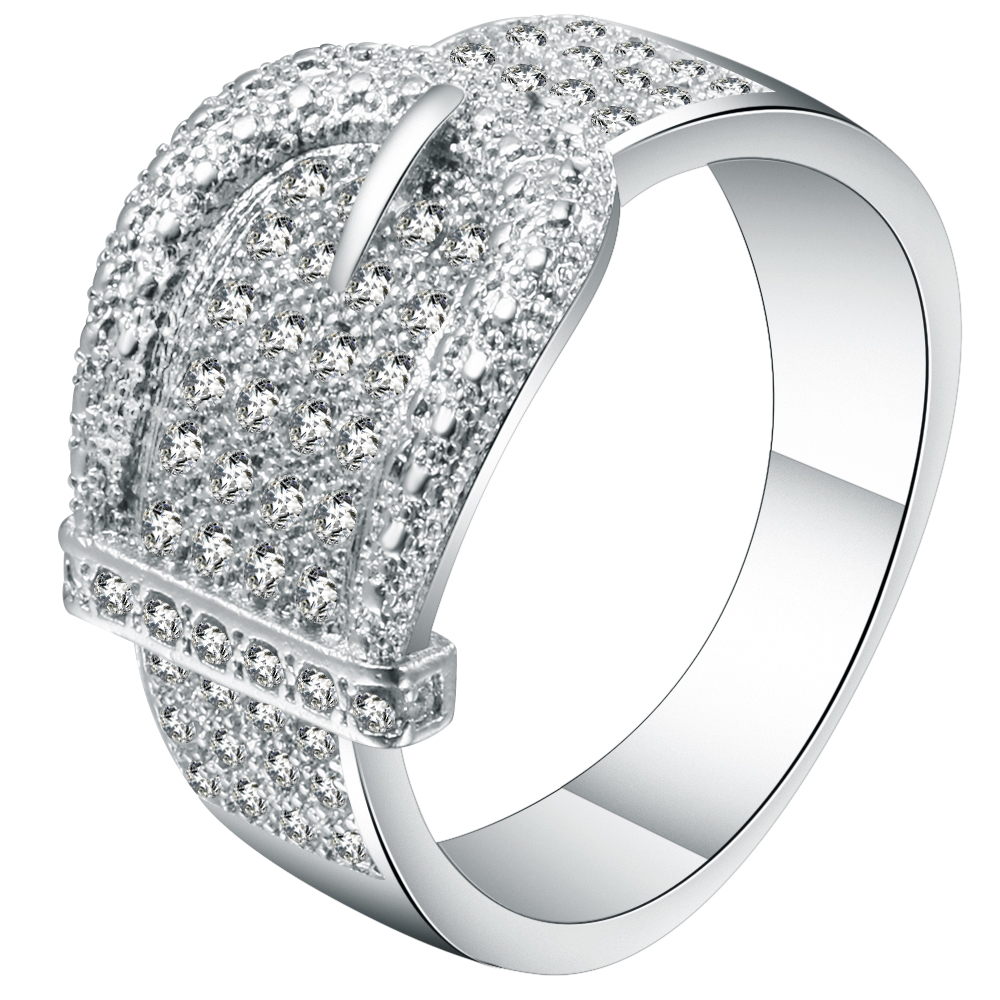 Silver FILLED RING White Sapphire - 2