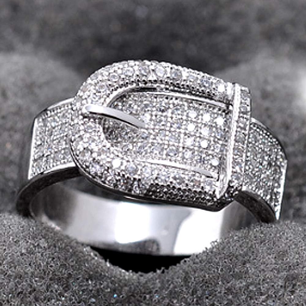 Silver FILLED RING White Sapphire