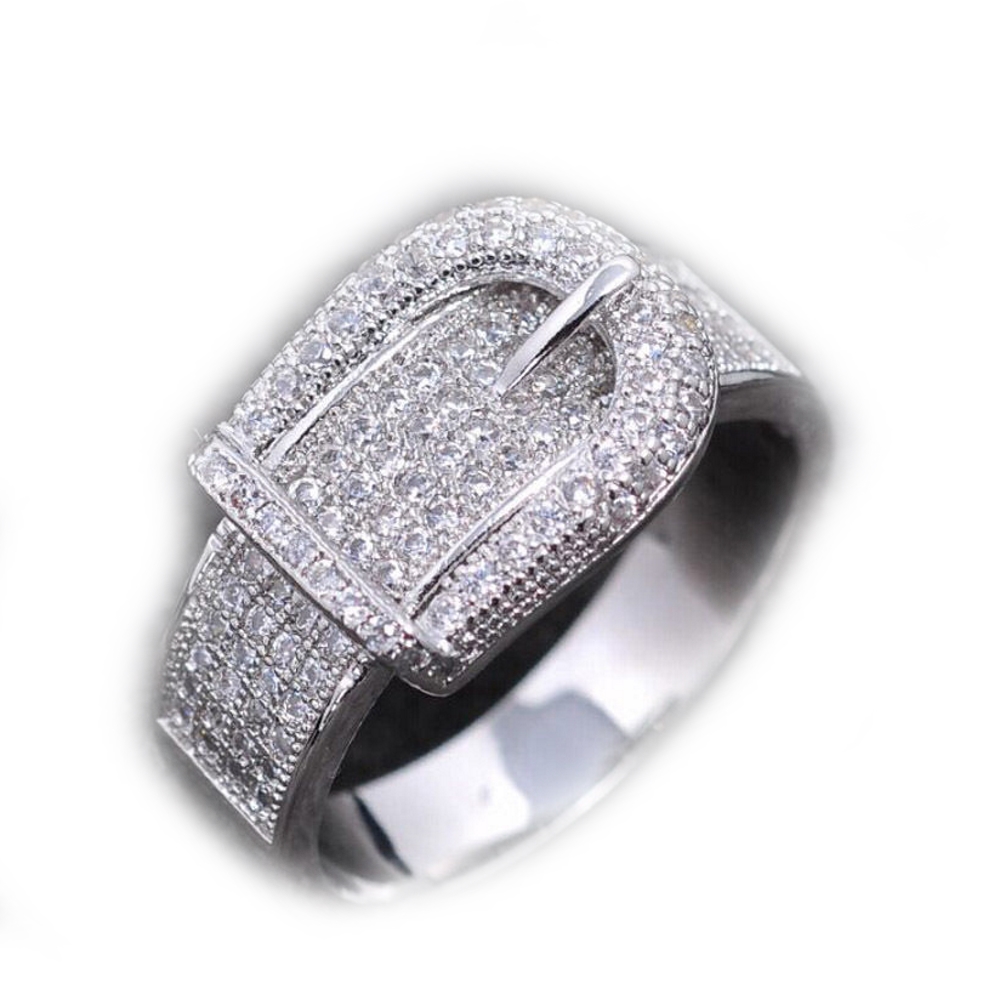 Silver FILLED RING White Sapphire - 6