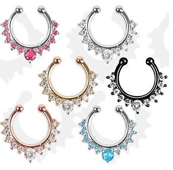 Näsa Ringar piercing falska Septum