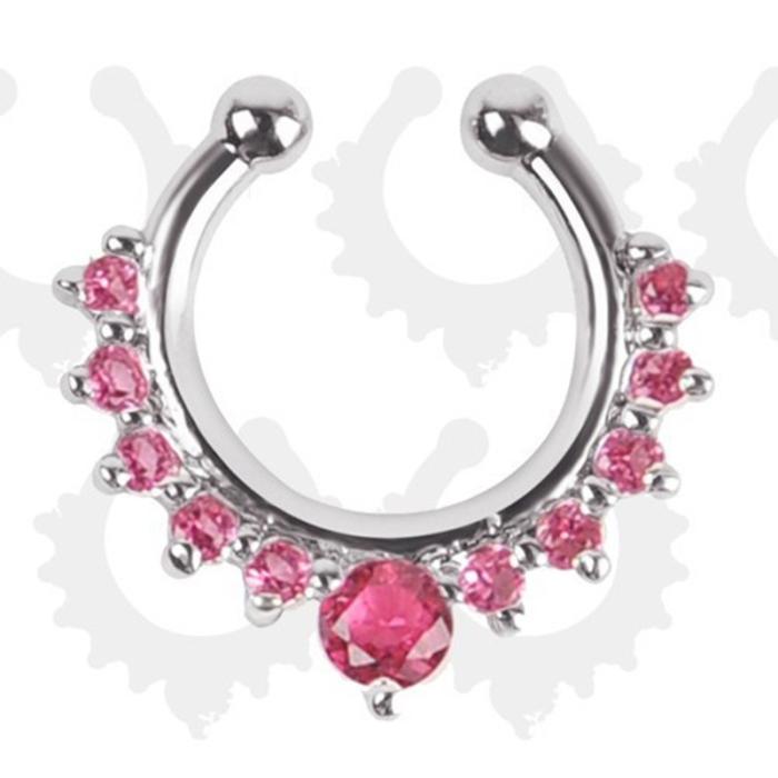 Näsa Ringar piercing falska Septum - 4