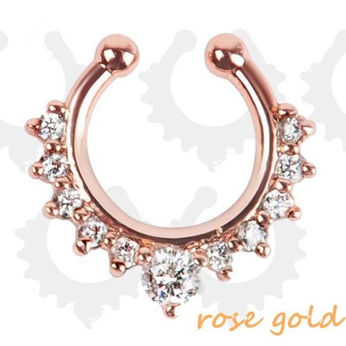 Näsa Ringar piercing falska Septum - 5