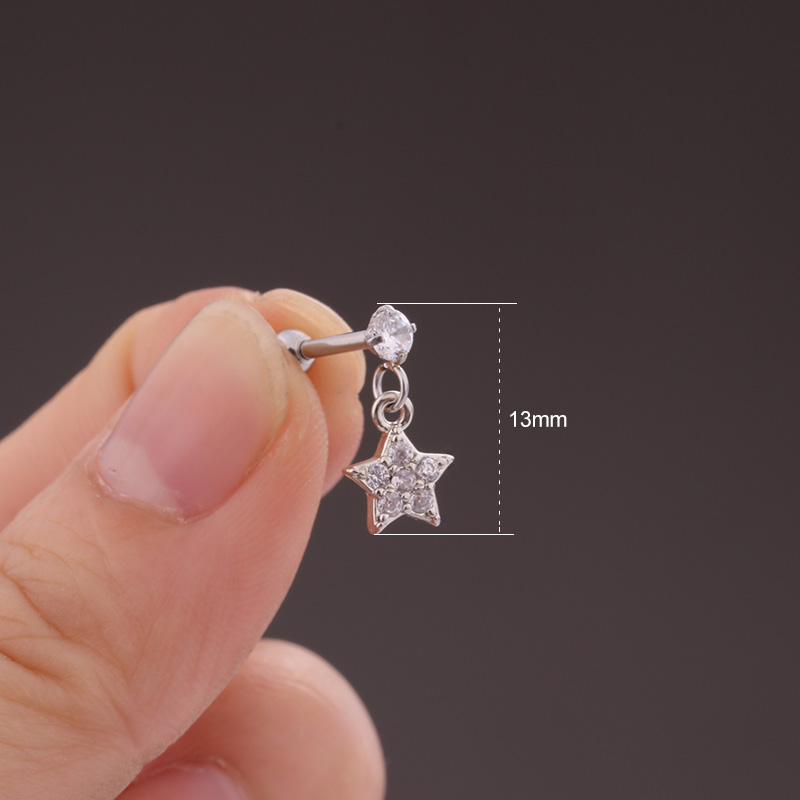  Tragus Piercing  Örhänge 1st CZ - 3