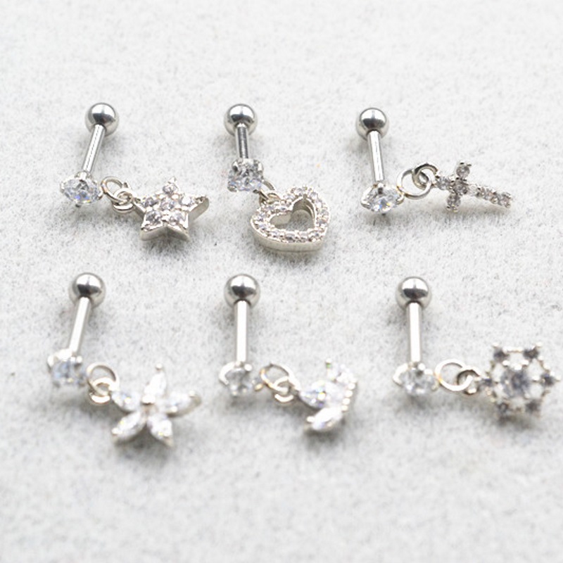  Tragus Piercing  Örhänge 1st CZ - 2