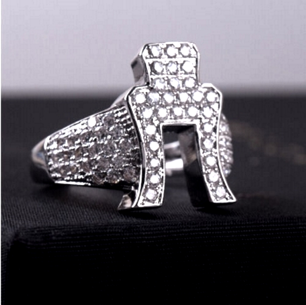 18K White Gold Filled RING White Topaz CZ  - 3