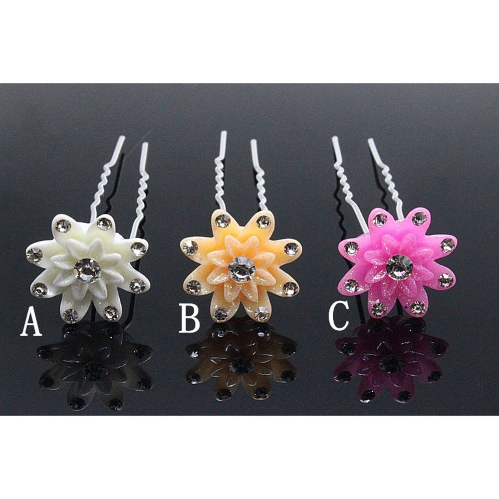 Flower Hair Pins Wedding - 3