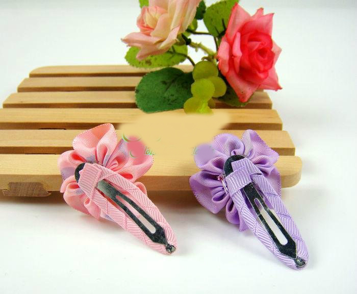 1 PAIR Kids, Girls, Princess Rose Flower Hairclips, Hair Accessories - 3