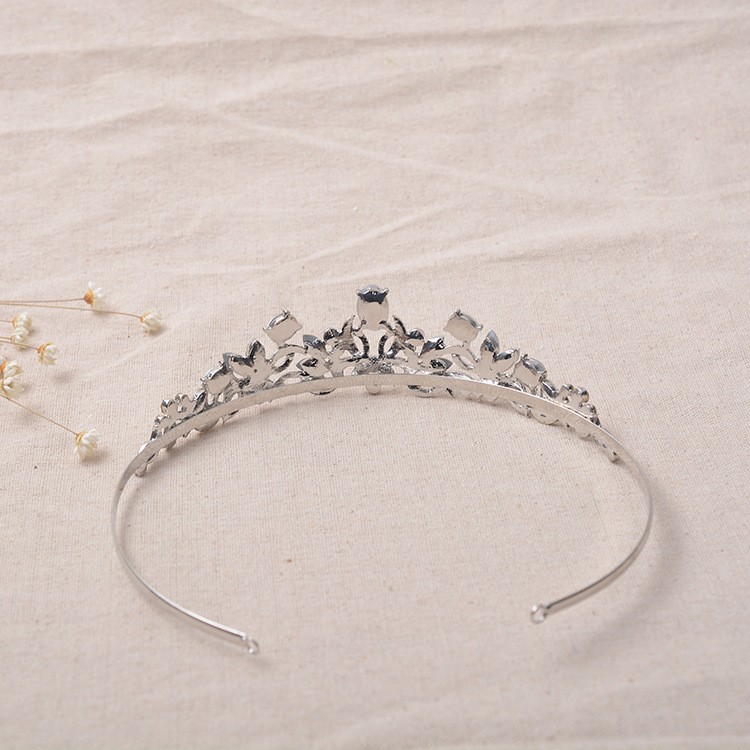 Lyx kristall CZ bröllop hår krona tiara - 4