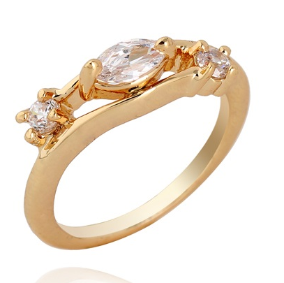 18K Gold Filled RING CZ