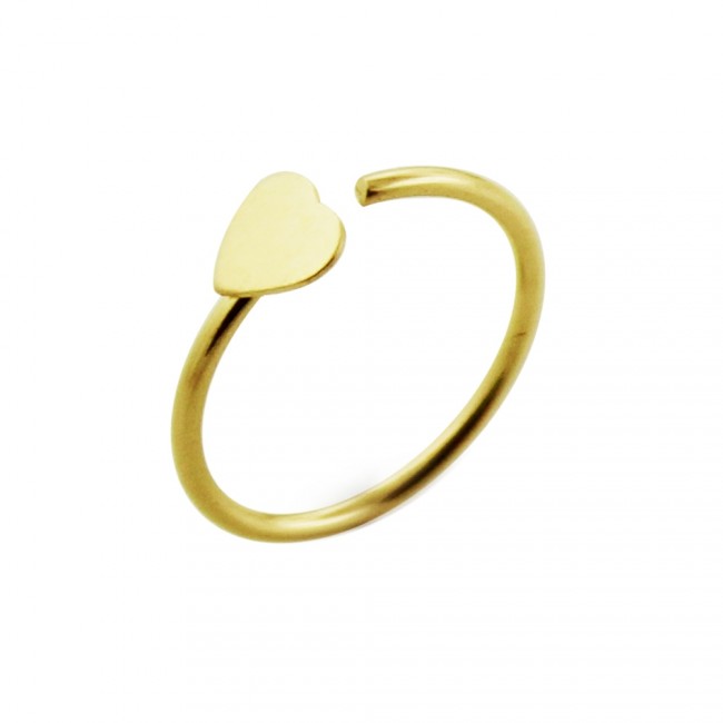 9K Gul guld näsa piercing - 6
