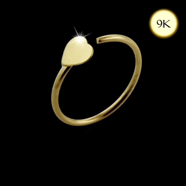 9K Gul guld näsa piercing - 3