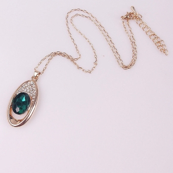 18K Guldfyllda Guld Filled gulddoublé HALSBAND Österrikiska kristall - 2
