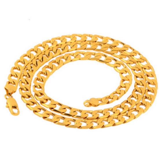 18K Guldfyllda Guld Filled HALSBAND 45CM*10MM
