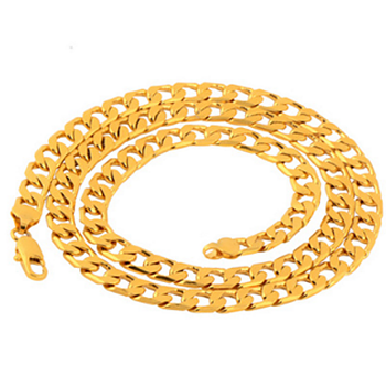 18K Guldfyllda Guld Filled HALSBAND 45CM*10MM