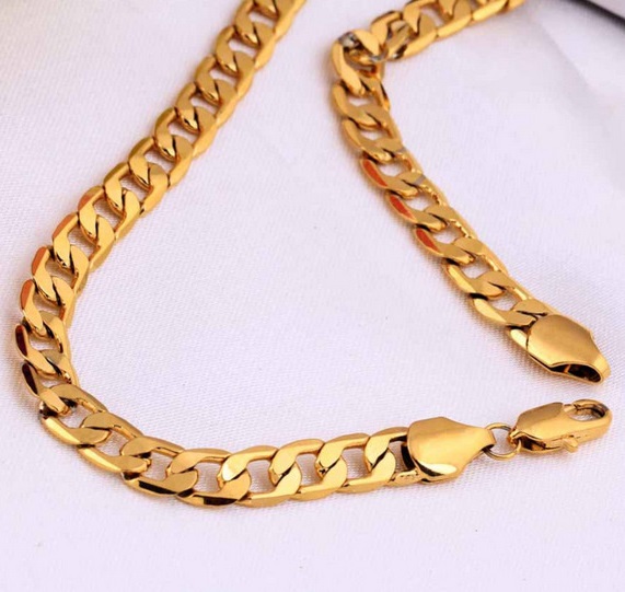 18K Guldfyllda Guld Filled HALSBAND 45CM*10MM - 2