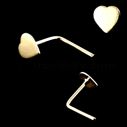 9K Gold L-Shaped Top ball Nose