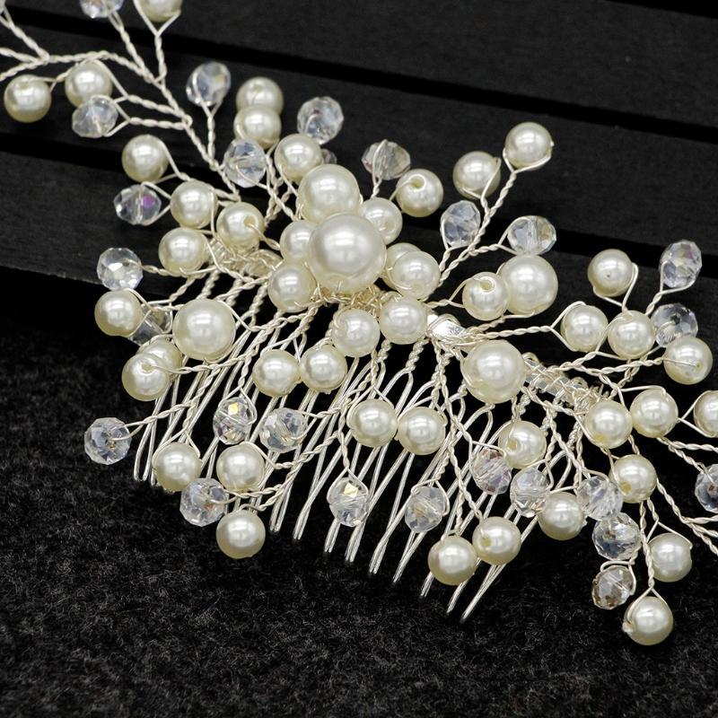 Bridal Pearl Crystal Hair Pin - 5