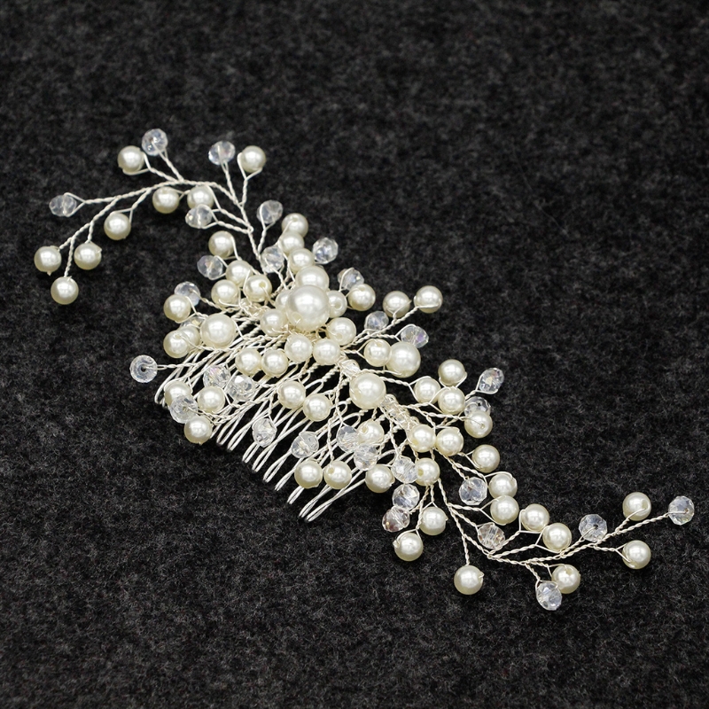 Bridal Pearl Crystal Hair Pin - 8