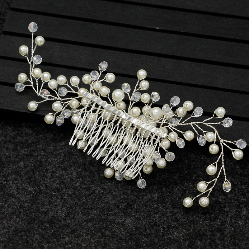 Bridal Pearl Crystal Hair Pin - 6