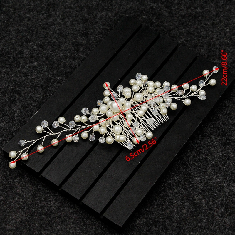 Bridal Pearl Crystal Hair Pin - 4