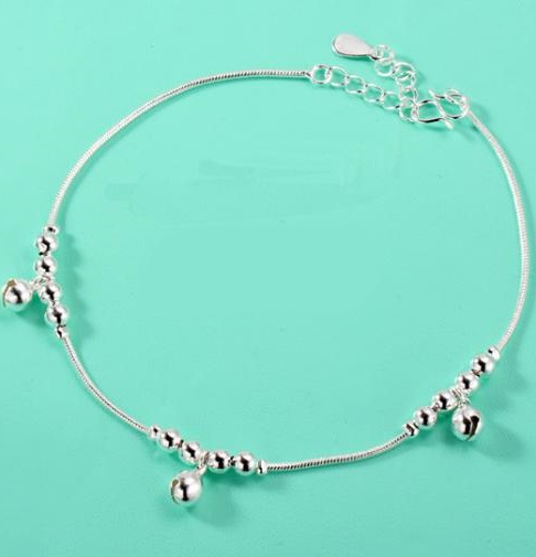 Silverpläterad fot kedja fotlänk armband 