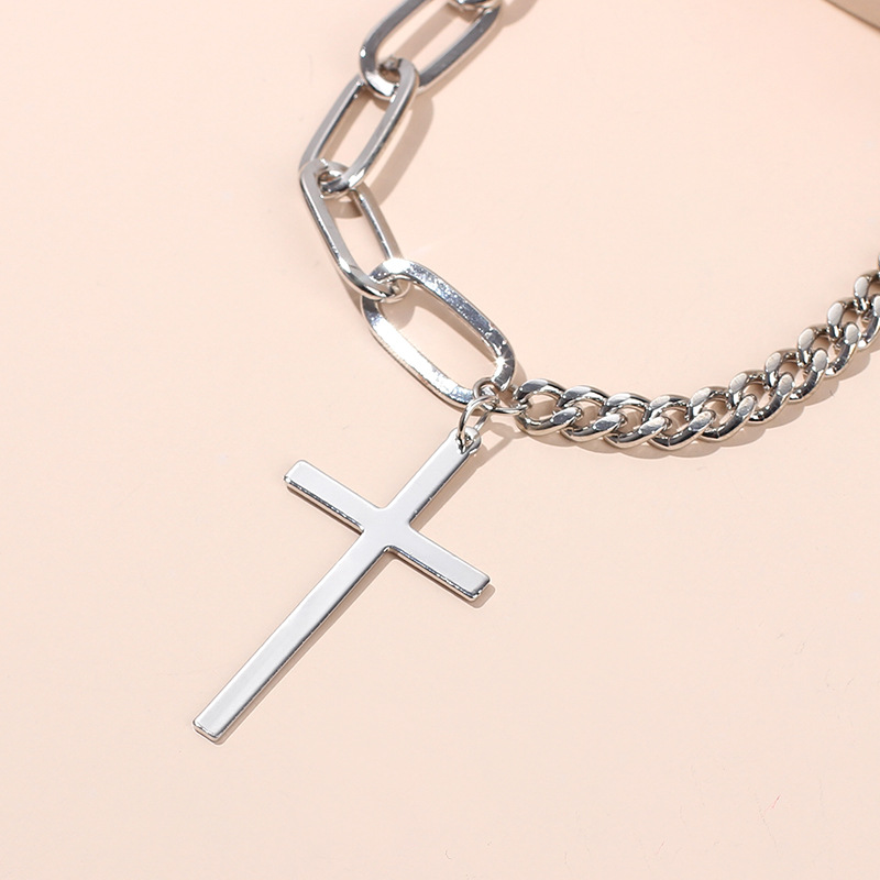 Rostfritt stål HALSBAND Kors - 4