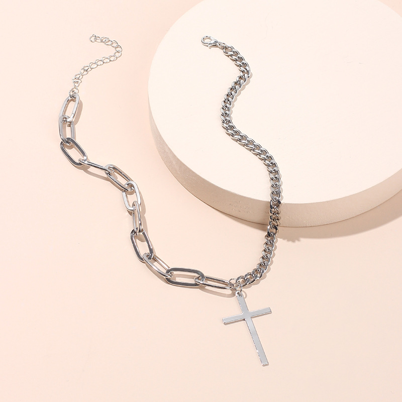 Rostfritt stål HALSBAND Kors - 3