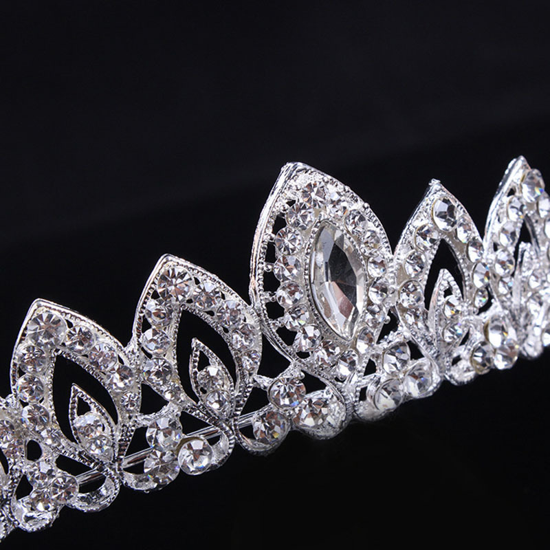 Kristall bröllop hår krona tiara - 12
