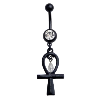 Navel Jewelry piercing 316L Stainless Steel Black Cross 