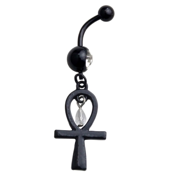 Navel Jewelry piercing 316L Stainless Steel Black Cross  - 2
