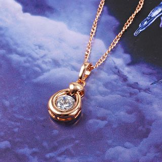 18K Guldfyllda ROSE GULD gulddoublé Filled CZ Hängsmycke