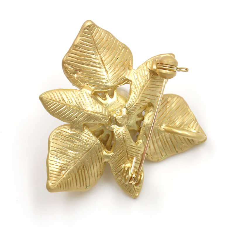 Brosch Kristall pärla SILVER/GULD - 3