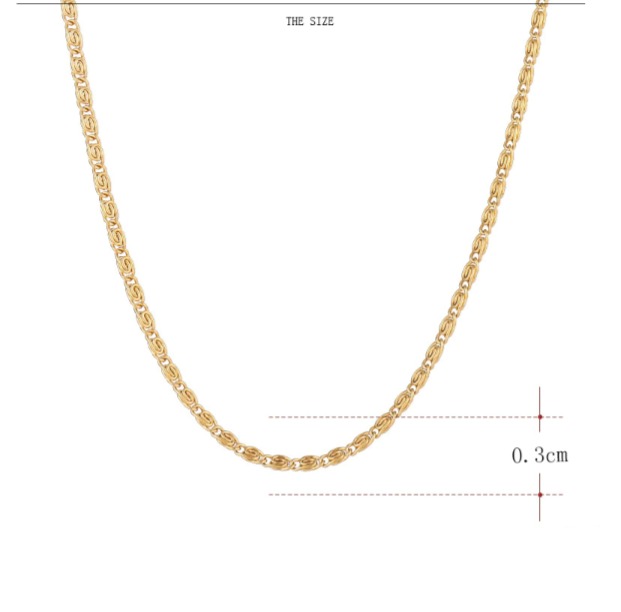 Rostfritt stål HALSBAND 3*500mm - 5