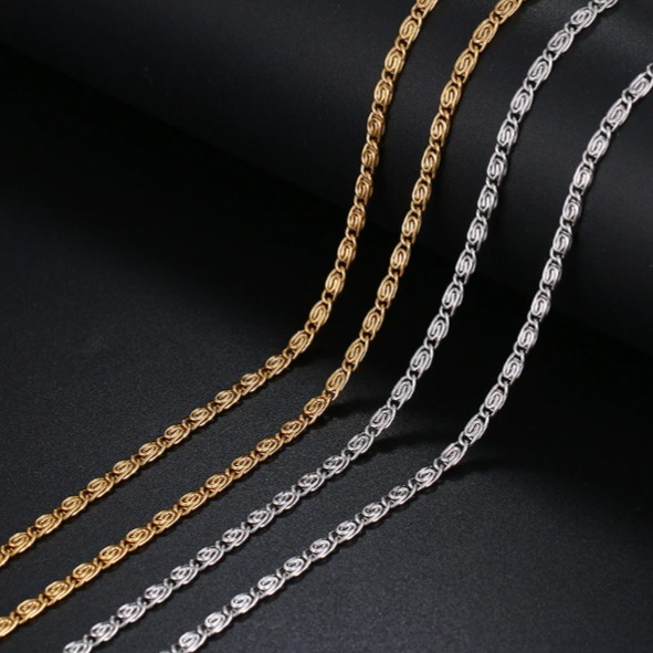 Rostfritt stål HALSBAND 3*500mm - 4