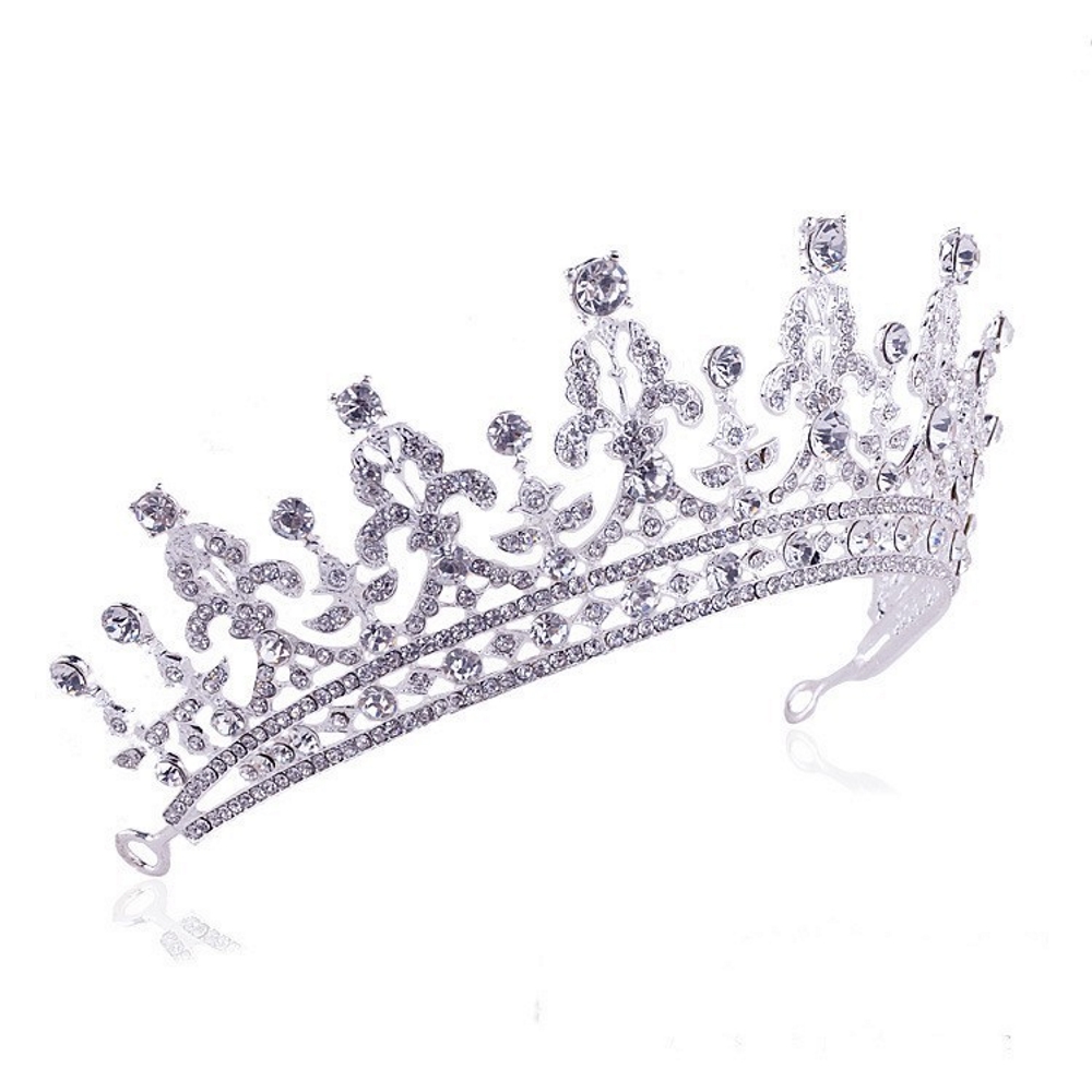 Kristall bröllop hår krona tiara - 2