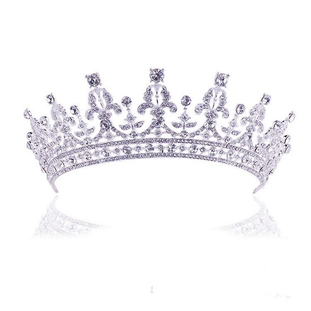 Kristall bröllop hår krona tiara