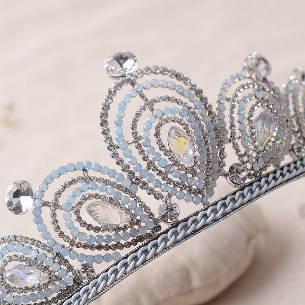 Crystal wedding hair crownl hair accessories handmade - 7