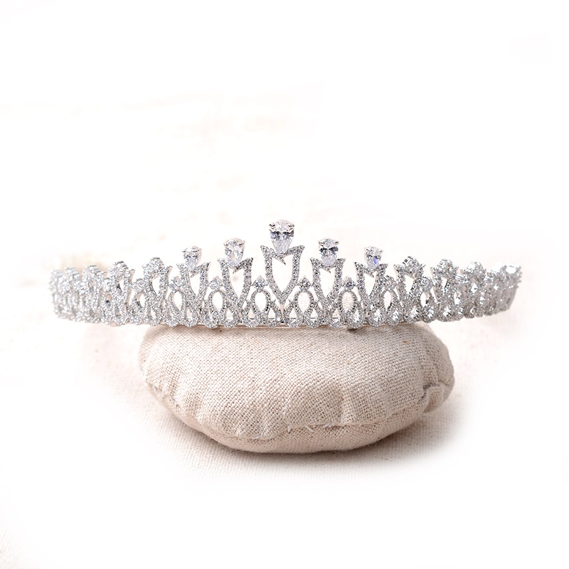 Luxury Crystal CZ wedding hair crownl hair accessories  