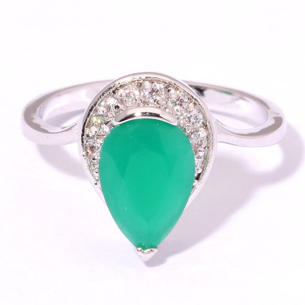 Silver FILLED RING Green Quartz  - 3
