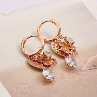 18K Gold Filled Earrings CZ - 4