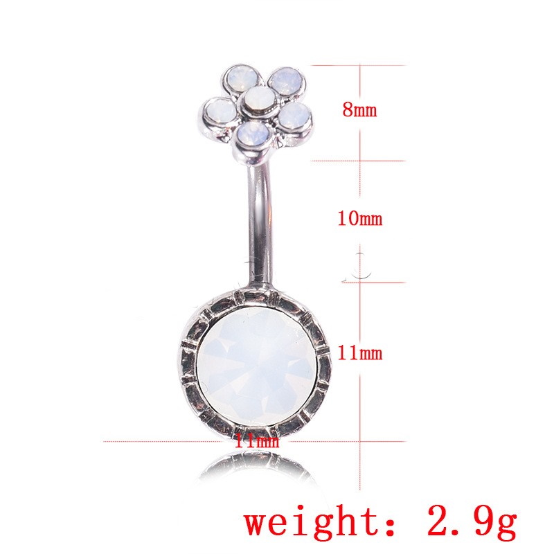 Navel Belly Button Ring Body Piercing Flower - 2