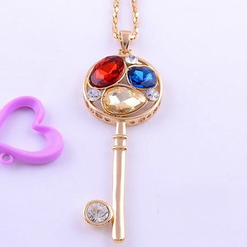 14K Guldfyllda Guld Filled gulddoublé HALSBAND Österrikiska Kristall